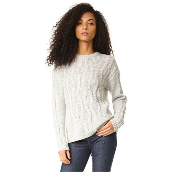 💕RAILS💕 Natasha Dove Cable Knit Sweater Grey Medium M NWT